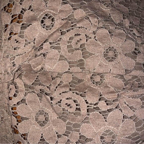 Spence NWT dress size 20 crochet knit tan knee length formal plus size 2X - Picture 13 of 13